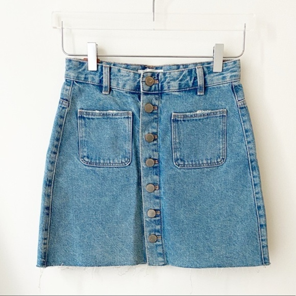 Zara Light Blue Denim Mini Skirt